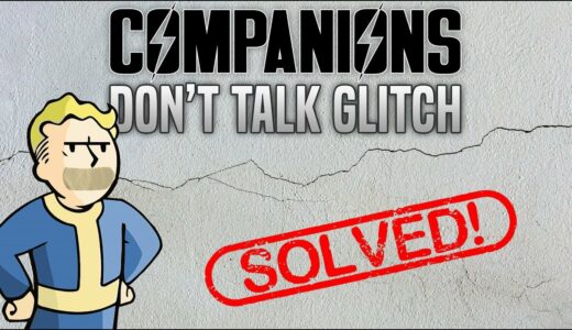 Companions Won't Talk Glitch in Fallout 4 😷 The 