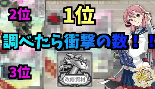 【艦これ】装備改修で一番キツイ改修はどれ？改修資材消費ランキング【KanColle】