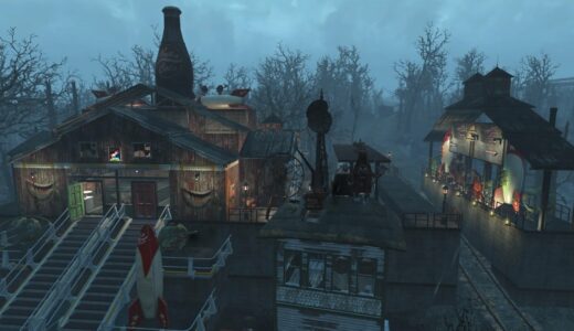 （fallout4)街、家のクラフト建築例　駅編（作り方等）「フォールアウト４　キャッピーラブ」