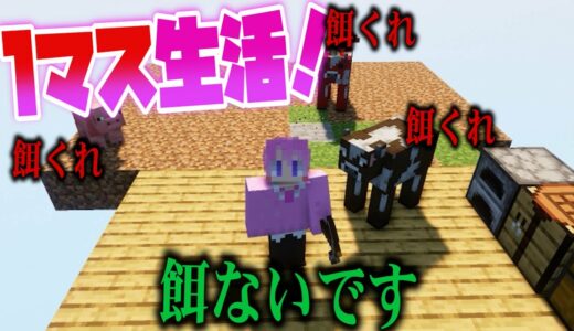 【マイクラ】『1マスだけで生活する』マインクラフトが難しすぎてワロタｗｗｗ【すとぷり】【まいくら】