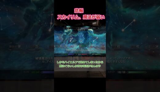 【悲報】『スカイリム』プレイ中ワイ、魔法が弱すぎて泣く 【反応集】#shorts