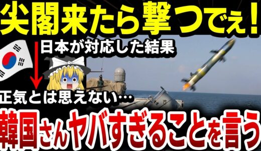 【ゆっくり解説】韓国さん「独島に自衛隊が近づいたら…」関係ないのになぜか日本の「尖閣諸島に上陸すれば自衛隊が射撃する！」という言葉に激怒してしまう…